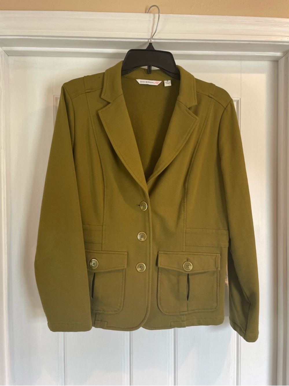 Isaac Israeli LIVE Olive Green Women's Blazer Jacket